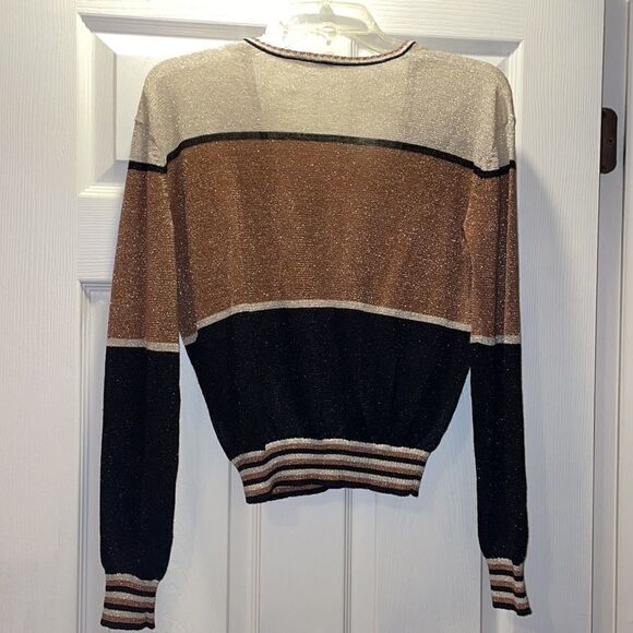 Free People Rose Gold Dust Plunging V sweater - Picture 8 of 9
